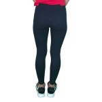 Sport leggings, black color, model with silver line